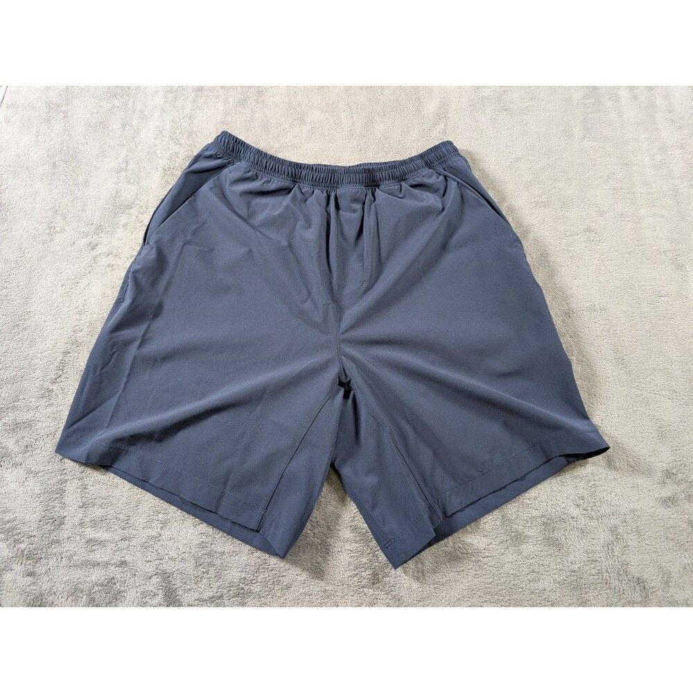 IBKUL Mens M Blue Performance Shorts 8" Quick Dry Stretch Golf Athletic - Picture 2 of 10